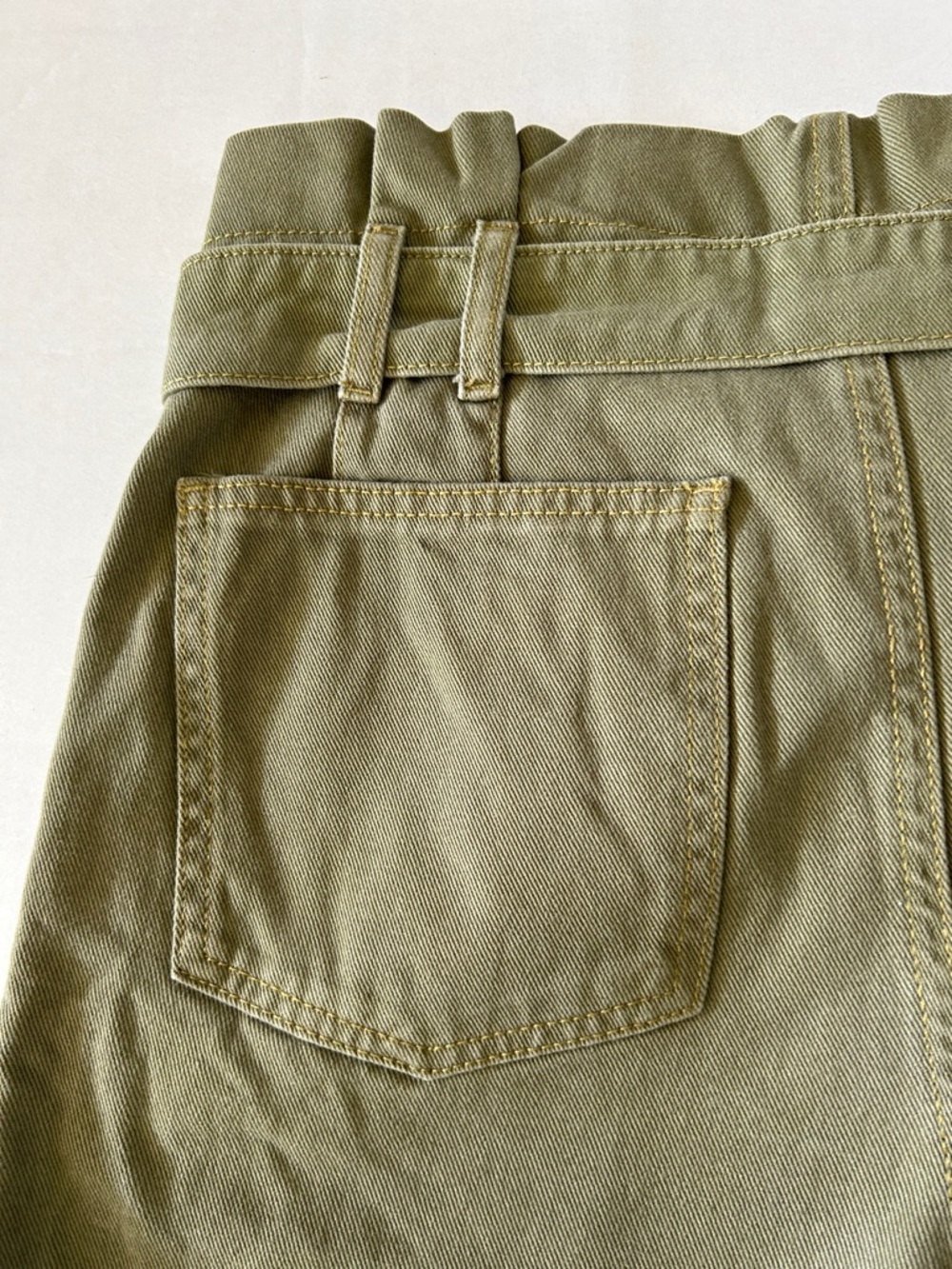 FREE PEOPLE WOMENS CINDY UTILITY OLIVE GREEN HIGH-RISE BUTTON FLY SHORTS SIZE 8 - Picture 3 of 10